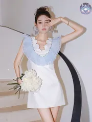 新品 未使用 レディース ウェディングドレス フォーマルドレス パーティードレス お花のようなデザイン ミニ丈ワンピース 結婚式・パーティー向き