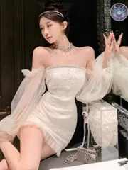 新品 未使用 レディース ウェディングドレス フォーマルドレス パーティードレス プリンセスモチーフ キャバドレス　ミニ　パーティードレス