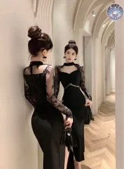 新品 未使用 レディース ウェディングドレス フォーマルドレス パーティードレス 【美しいレースが特徴】ドレス　ひざ丈　セクシーなカットラインと切り替えレース