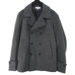 B&Y ユナイテッドアローズ BEAUTY&YOUTH ビューティー&ユース メルトン パデット ピーコート L 灰系 グレー ダブルボタン 裏地