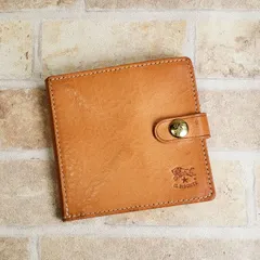 未使用 イルビゾンテ  ☆ レザー 二折財布 ウォレット イタリア製 ユニセックス　財布 ヤキヌメ IL BISONTE