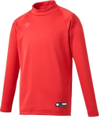 デサント DESCENTE ジュニアハイネック長袖アンダーシャツ キッズ シャツ アンダーシャツ ハイネック トップス 練習 練習着 試合 軽量 着心地 快適 部活 通気性  JSTD658 RED レッド