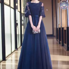 新品 未使用 レディース ウェディングドレス フォーマルドレス パーティードレス お花のデザインが可愛いチュールスカートの袖ありロングドレス