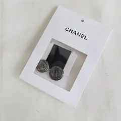 シャネル CHANEL 18A P59260 K07778 94305 38 BLACK 補修糸 替えボタン 2個