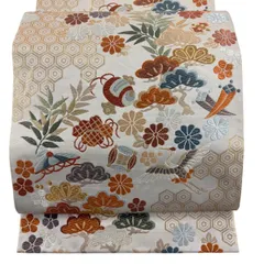 鈴乃屋　宝尽くし　高級六通袋帯　落ち着いた色味　結婚式　お正月　お祝い事に 鈴乃屋 宝尽くし 高級六通袋帯 落ち着いた色味 結婚式 お正月 お祝い事に