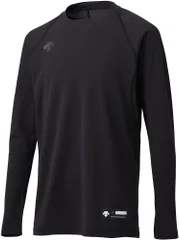 デサント DESCENTE ジュニア丸首長袖アンダーシャツ Tシャツ 長そで 子供 子ども 少年野球 学童 軽量 吸汗 速乾 フィット感 ストレッチ ベースボール 部活 練習 新入部員  JSTD771 BLK ブラック