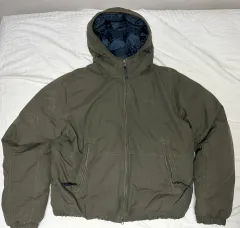 (L) 25fw ディスイズネバーザット ウォッシュド ダウン パファー ジャケット オリーブ ブラウン