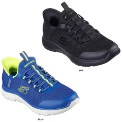 スケッチャーズ SKECHERS サミッツ ハイ レンジ ボーイズ SUMMITS-HIGH RANGE ハンズフリー スリップインズ スニーカー 靴 シューズ クッション性 スリッポン キッズ  403833L BBK ブラック 23.0