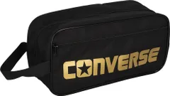 コンバース CONVERSE シューズケース M  バスケ バスケット ミニバス 靴入れ シューズ入れ ボール入れ 収納 バッシュ ケース ポーチ 小物入れ 部活 学校 ジム トレーニング  C2351097 1982 ブラック×ゴールド