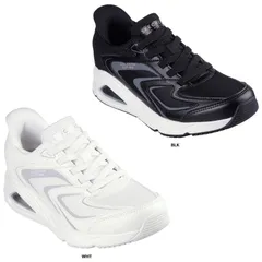 スケッチャーズ SKECHERS トレスエア ウノ EZグライド レディース TRES-AIR UNO-EZ-GL ハンズフリー スリップインズ スニーカー シューズ クッション性 スリッポン  177408 BLK ブラック