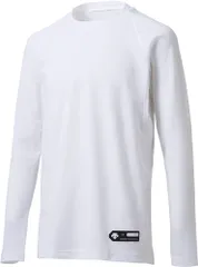 デサント DESCENTE ジュニア丸首長袖アンダーシャツ Tシャツ 長そで 子供 子ども 少年野球 学童 軽量 吸汗 速乾 フィット感 ストレッチ ベースボール 部活 練習 新入部員  JSTD771 WHT ホワイト