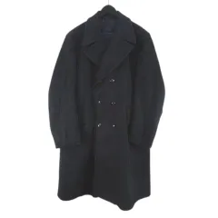 modena ダブルブレスト コート ピーコート ロング丈 紺系 ネイビー ポケット ボタン 裏地 無地