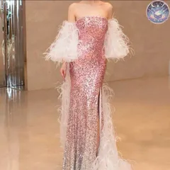 新品 未使用 レディース ウェディングドレス フォーマルドレス パーティードレス ショール付き スパンコールのベア イブニングドレス