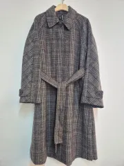 MORGAN モルガン チェック ロング コート