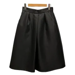 ボールジー BALLSEY トゥモローランド スカート フレア タック 無地 裏地 ミディ丈 36 緑 カーキ レディース