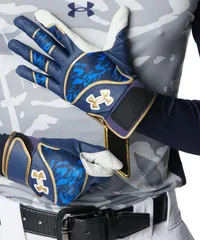 アンダーアーマー UNDER ARMOUR UA アンディナイアブル バッティンググローブ   両手用   6012834 410 MIDNIGHTNAVY/MET