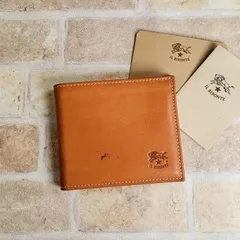 未使用 イルビゾンテ ☆ レザー 二折財布 ボックス小銭入れ イタリア製 財布 IL BISONTE
