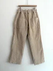 ベージュ コーデュロイ ポケット ズボン