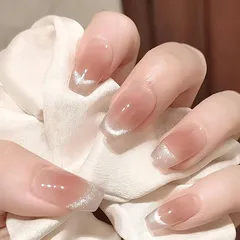 [NEURAD]ネイルチップ ミディアム 30枚入マグネット付け爪 春夏 人気 ピンクオムブレキャットアイ 和風 かわいい シンプル おしゃれ 成人式 入学式 卒業式 結婚式