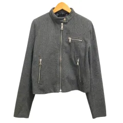 ギャップ GAP ジャケット ブルゾン ジップアップ ウール混 長袖 XS グレー