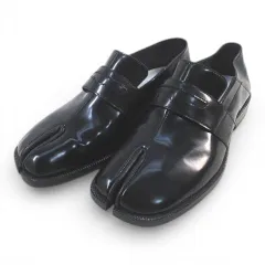 lili___さま専用_メゾンマルジェラ　レザータビローファー 27cm 新品 メゾンマルジェラ Tabi タビ ローファー ブラック 厚底