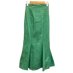 グレイル GRL スカート タイト ストレッチ マーメイド ロング丈 無地 S 緑 グリーン