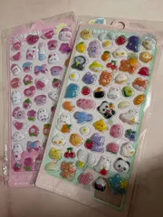 3Dシール ピンク ウサギ パンダ クマ ゾウ ブタ 動物 海外 2枚おまとめ