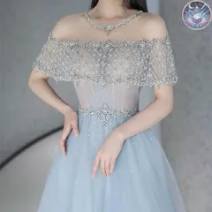 新品 未使用 レディース ウェディングドレス フォーマルドレス パーティードレス オシャレでゴージャスなビジューが煌びやかなイブニングドレス