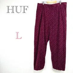 HUF　ハフ【L】ワイドパンツ　スウェット　パイル　タオル地　ジャガード　ドローコード