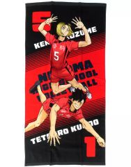 [중고]타월·수건이 고 손톱 연마 & 쿠로오 철로 보통판 목욕 타올 [하이큐!!×Avail]