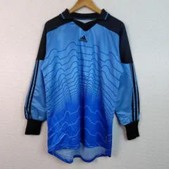 adidas アディダス ゲームシャツ 総柄 ブルー Mサイズ メンズ 古着 スポーツMIX ストリート