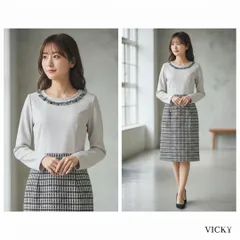 VICKY ビッキー【1】ドッキングワンピース 長袖 新品タグ付 学校行事 式典