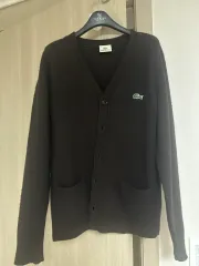 ラコステ ダークブラウン カーディガン