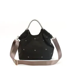 星柄刺繍軽量2WAY トートバッグ ショルダーバッグ　定番 COOCO