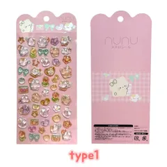 nunu ヌヌ 3Dシール type1 ぷるぷる クリアシール 立体 ぷっくり