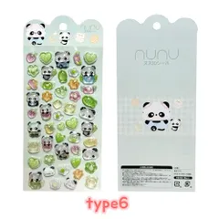 nunu ヌヌ 3Dシール type6 ぷるぷる クリアシール 立体 ぷっくり