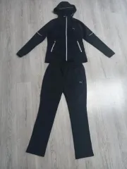 プーマ レディース ブラック トレーニングウェア セット フードジップアップ S