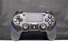 T【HY】【動作品】PS4 プレイステーション4 互換 コントローラー 型番不明 ブラック ブルー[ゆうパケット発送、送料無料]