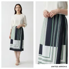 UNITED ARROWS【38】ラップスカート モダンアートデザイン 日本製