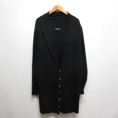 ズッカ zucca 長袖 ロング カーディガン M 黒 ブラック 日本製