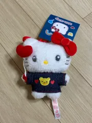 ハローキティ デニム ぬいぐるみ キーホルダー 新品