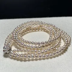 照り◎ TASAKI/タサキ ベビーパール アコヤ ネックレス ホワイト 4.27〜4.71㎜ 41㎝ 38g 本真珠 pearl necklace SILVER刻印 田崎 SS143