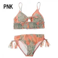 ロキシー水着 ビキニ 通販 人気 ブランド 可愛い黒 桃色 ボタニカル柄 プレゼント ギフト ブラック ピンク Ｍ ビーチ リゾート ナイトプール 旅行 RSW192010 PNK M