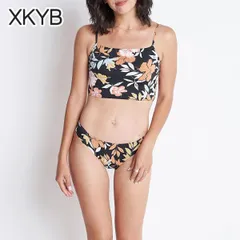 ロキシー ビキニセット レディース 通販 新作 人気 水着 女性 かわいい ギフト プレゼント ビーチ リゾート 黒 ボタニカル柄 S Ｍ L ROXY GRJX203185 XKYB(黒×ボタニカル柄) L