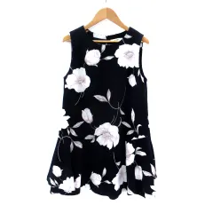 スナイデル SNIDEL ワンピース ミニ丈 ノースリーブ 花柄 0 マルチカラー 紺 ネイビー ピンク /SM16