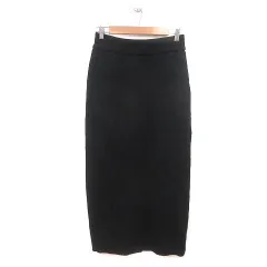 グローバルワーク GLOBAL WORK タイトスカート ロング ニット F 黒 ブラック /MS