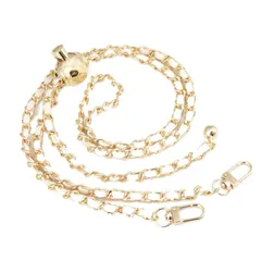 120cm 調整可能 付け替え 白 スマホ ポーチ リング クロスボディバッグ 金 チェーン ストラップ ショルダー