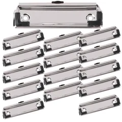 バインダー 金具のみ 金具 7cm 10cm クリップボード 12cm 15個 ルボナリエ (シルバー M)