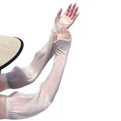 【送料無料】Suggee アームカバー 日焼け防止 夏 冷感 UV腕カバー レディース 紫外線対策 吸汗速乾 滑り止め 無地 肌触り良い 通気性 伸縮性 運転 自転車 アウトドア スポーツ 左右セット・指