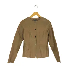 ヴィンス VINCE cuir leather リアルレザーノーカラージャケット レディース  XSのサムネイル